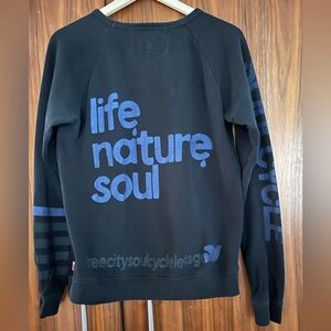 Freecity Soulcycle Black and Blue Crewneck Sweatshirt
